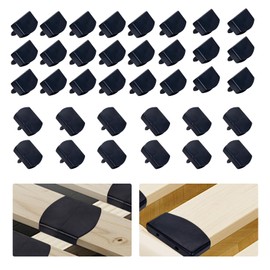 Sewokon Pack of 36 Slatted Frame Caps, 24 for Sides, 12 for Centre, Black, Polyethylene, 53-55 mm x 7-9 mm, Modern, Bed Slatted Frame Brackets
