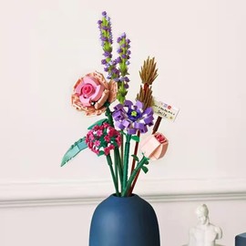 LOZ 1657 Building Blocks Eternal Flower Series Eternal Flower Bouquet Artificial Flowers Artificial Plants for Crafting Room Decoration Creative Educational Toy Construction Toy