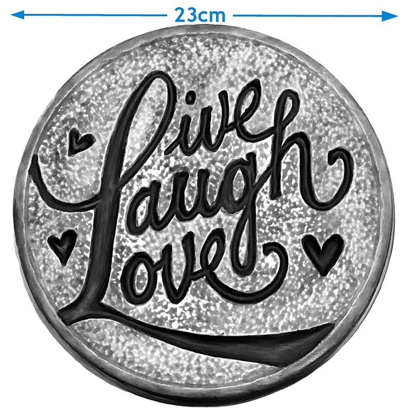 dennycraftmoulds Live Laugh Love Garden Concrete or Plaster Plaque Mould