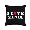 I Love Zenia Matching Girlfriend & Boyfriend Zenia Name Throw