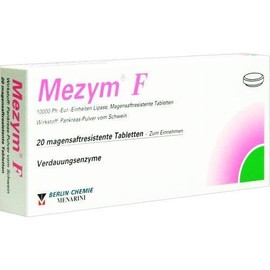 MEZYM F Pack of 20 Film-Coated Tablets PZN: 6190415