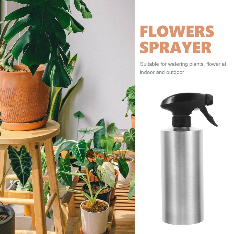 Stainless Steel Watering Can Spray Bottle Vintage Hand Pressure Sprayer