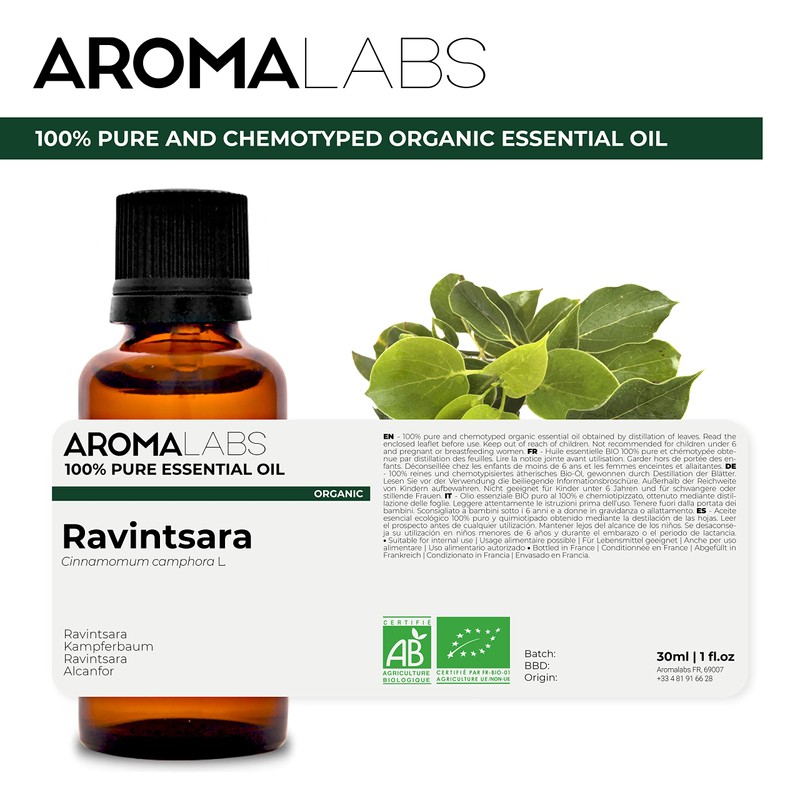 BIO - RAVINTSARA Essential Oil - 30mL - 100% Pure,