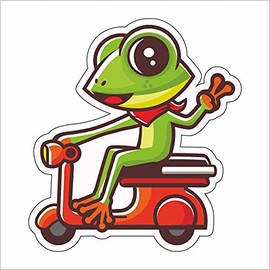 AMA shop FUN FUN SCOOTER MOD.4 PVC sticker for Wall Decal Car Motorcycle Helmet Camper