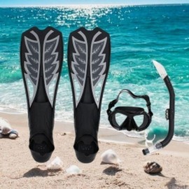 Underwater Fins Snorkeling Semi-Dry Top Diving Mask