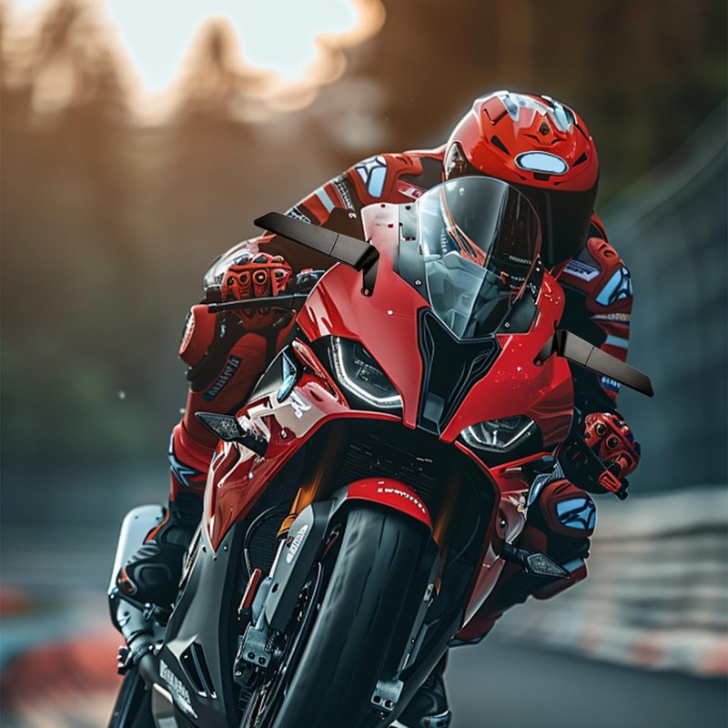 Motorcycle Mirrors - Adjustable Rotating Wind Wing Side Mirrors |