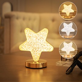 Table Lamp, Night Light with Colors Changing, Dimmable Night Light for Table Bedside, Cordless Rechargeable Table Lamp with USB Charging, Home Decor Light for Birthday Christmas Gift (Tiny spot)