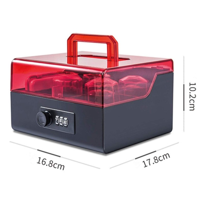 heizi Stamp Case, Seal Case, with Key, Dial Lock, Rubber
