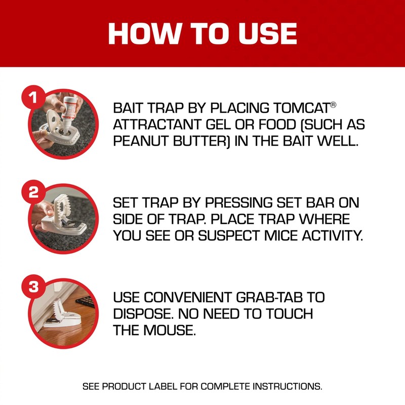 Tomcat Press 'N Set Mouse Trap for Indoor or Outdoor