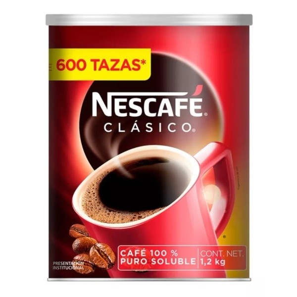 Nescafé Cafe Soluble Nescafe Clasico 1.2 Kg Rinde 600 Tazas