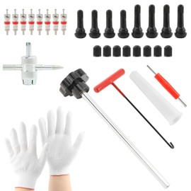 Ranjaner Quick Change Tire Valve Tool Kit, Tire Valve Stem Core Quickly Replacement Tool Kit, for Cars, ATVs, Trucks, Motorcycles with TR413/TR414(Multicolor,Size:Multisize)