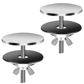 2 Pack 2" Kitchen Sink Hole Cover Stainless Steel Kitchen Faucet Hole Cover Sink Caps for Top Holes, Silver Sink Tap Hole Plate Stopper Covers Metal Sink Hole Plug