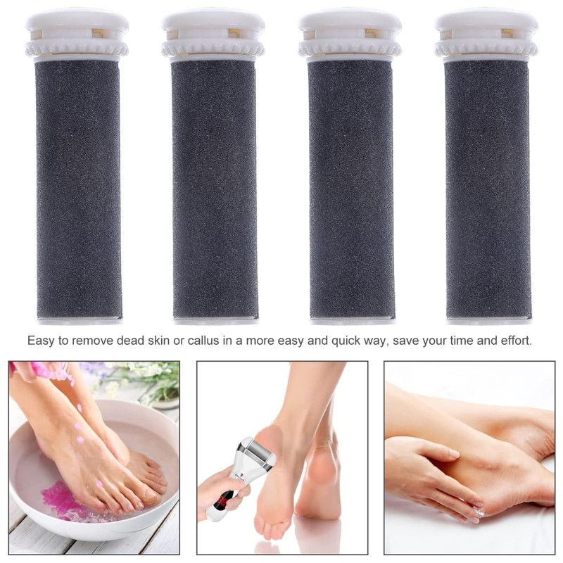 Outanaya 360° Rotating Foot File Roller Heads Coarse Refills for