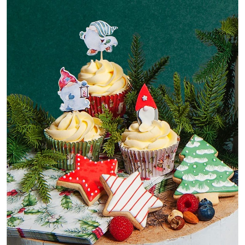 Christmas Gonk Cupcake Toppers