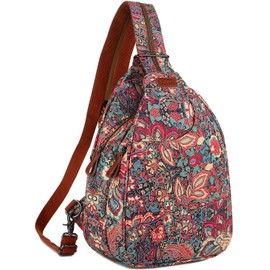 Women Sling Crossbody Bag Casual Daypack Outdoor Travel Hiking Backpack Colorful XB-17 (HS)