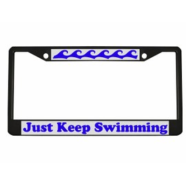 Just Keep Swimming License Plate Frame License Plate Beach License Plate Holder Car Accessories License Plate