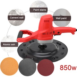 EODSAD Electric Concrete Cement Mortar Trowel Concrete Groover Tool Handheld Concrete Grinder Wall Smoothing Polishing Machine 80-200RPM 6 Speed Adjustable Concrete Mortar Cement Putty Trowel 850W