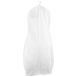 Tuva Breathable Wedding Gown Garment Bag, White, 72" Long with 10" Gusset Expansion