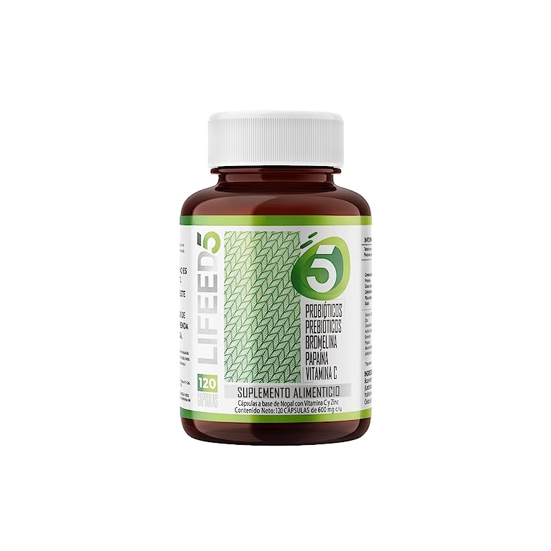 Lifeed Enzimas Digestivas Probióticos Contiene Fibra Natural Lactobacillus Acidophilus Inulina