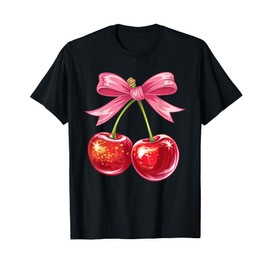 Cute Cherries | Cherry Bow | Cherry Fashion T-Shirt