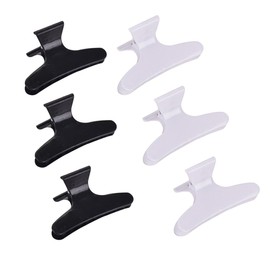NOLITOY 24pcs Salon Clips Non Styling Claw Hair Clips for Hair Salon Black White Durable Material for Sectioning and Styling for Professionals and Home Use