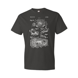 Deadbolt Door Lock T-Shirt, Locksmith Gift, Lock Blueprint, Contractor Gifts Smoke (XL)