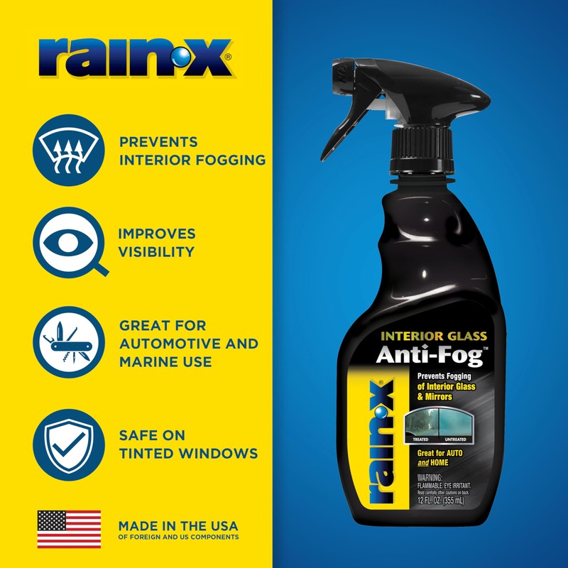 Rain-X 630046 Interior Glass Anti-Fog, 12 oz. - Prevents Fogging