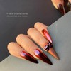2 Boxes Red Chrome Nail Powder, Red Black Gradient Mirror