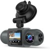 COOAU 4K Dash Cam with GPS Wi-Fi,Front and Inside Dual
