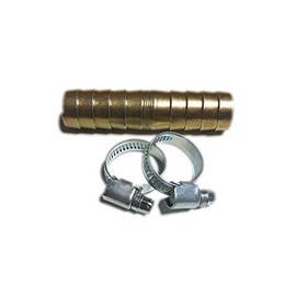 VE-INDUSTRIES Hose connector diameter 19 mm brass for drain hoses with hose clamps 16-27 mm for washing machine, garden hose etc.