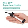 hygger 50W Mini Inline Quartz Glass Aquarium Heater with External