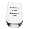 YJXIN Funny Stemless Wine Glass I'm Not Slurring My Words