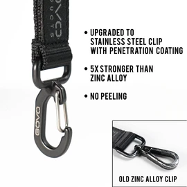 GOVO T3 Lanyard,Durable Round Cord,Metal Hook,Breakaway Buckle,Safety Breakaway, Black, 19 inches
