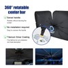 Jisrcha Sun Protection Car Windscreen with 10 Arms, Foldable Car