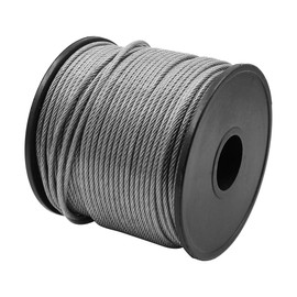 50m ZONADAH 304 1mm Vinyl Coated Stainless Steel Wire, Picture Frames Wire Hanging Heavy Duty Wire Rope Crimping Clamps Loop Sleeve Suitable for Indoor and Out Door Decorations
