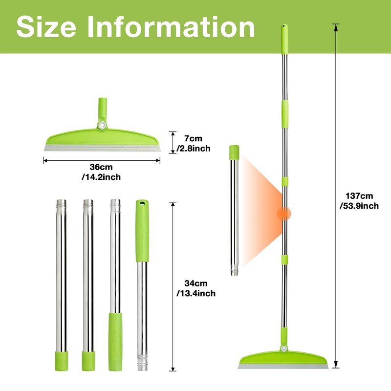 Water Squeegee Floor Squeegee Shower Squeegee Long Handle Squeegee Floor