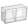 ABOOFAN Wall Mounted Cotton Swab Dispenser Dustproof Flip Lid Storage