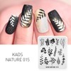 KADS Stamping Plates Leaf Nature Manicure Template Nail Art Image