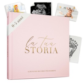 Birth Album for Boys | Birth Book for Boys | 132 Pages | Gift Birth Child | Baby Diary | Photo Album for Photos in Format 10 x 15 cm and 13 x 18 cm (Pink)