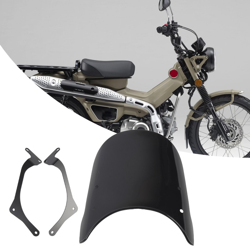Motorcycle Front Windshield PC Airflow Wind Deflector Fairing Windscreen for