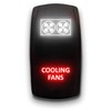 Cooling Fans - White/Red - Laser Etched Toggle Switch 20A