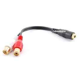 CablesOnline 6 inch Stereo Splitter 3.5mm Female to 2-RCA Audio -Jack Adapter (AV-Y14G)
