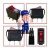 2Pcs with Neon Light Lamp ZE-235L Rocker Switch Red Illuminated