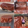 TARPAL 5x5 Feet(2pack) Small tarp with Drawstring Tarp Waterproof Brown
