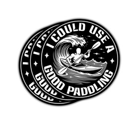 3 Pcs I Could A Use Good Paddling Sticker, Funny Kayak Kayaker Sticker Gift for Kayaking Lovers, Outdoor Adventure Lovers, Funny Camping Stickers 3" Waterproof for Bottle, Cooler, Car, Tumbler, Phone