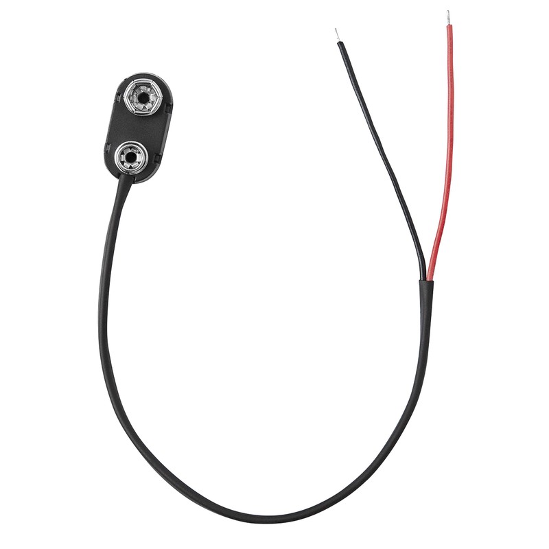 KASSupply 9V Battery Snap On Hard-Shell Clip Connector with Insulated