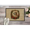 Caroline's Treasures DAC2421MAT Saluki Christmas Flowers Doormat Front Door Mat