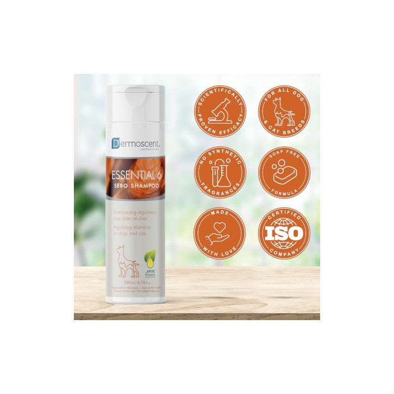 Dermoscent esencial 200ml 6 Sebo Champú para los animales domésticos