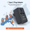 NoBrand Travel Plug Adapter, International Plug Adapter with Dual AC