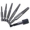 6 Piece Set Reverse Tap Set, Hexagonal Screw Extractor Bit,